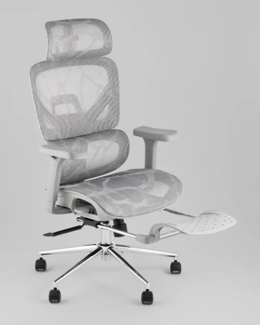 Кресло офисное TopChairs Vertus серая сетка Stool Group УТ000042054
