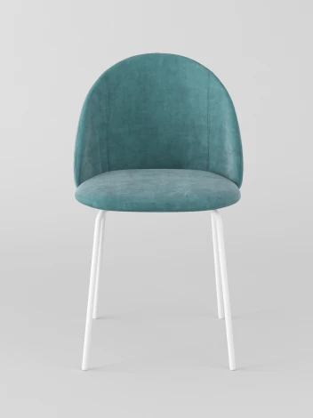 Обеденный стул Дебют Монти (Металл,Вельвет/Белый) 101500