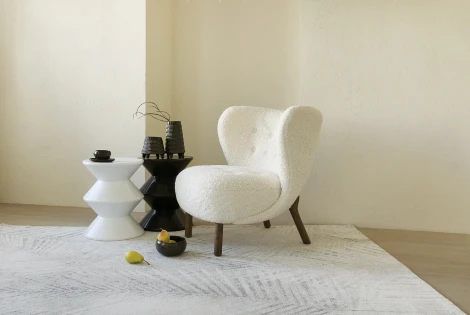 Кресло Lounge Wood ОГОГО (арт.819083), (Искусственный мех/Розовый)