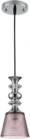 Подвесной светильник Lumion Manola 8048/1А хром/розовый металл/стекло E27 1*60W 220V