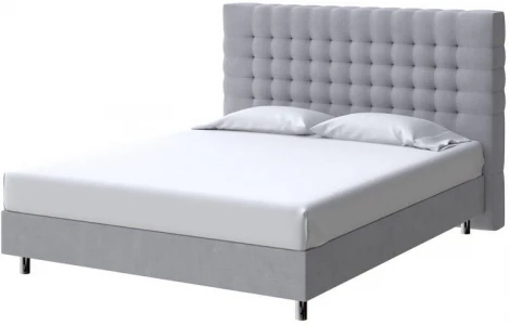 PROxSON Кровать Tallinn Boxspring Standart (Ткань: Рогожка Тетра Стальной) 90x200