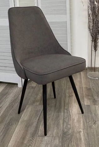 Стул БЕРТИ 360 град. поворот. B28 Темно-серый, велюр / черный каркас M-City 64735