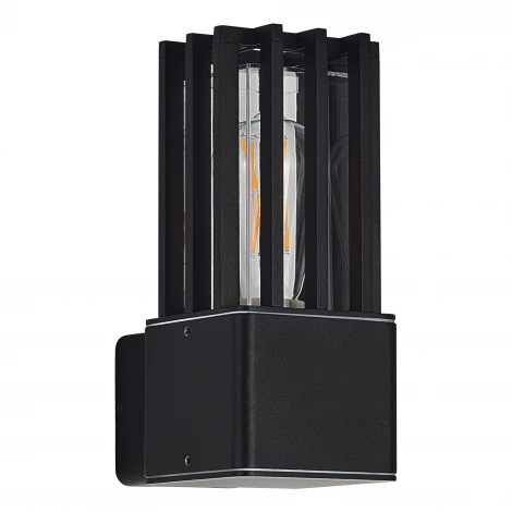 Настенный уличный светильник ST Luce Irum SL9018.401.01 черный/черный E27 1*15W