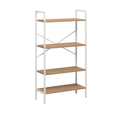 Стеллаж Leset Стилвуд 24 широкий, 4 полки 4687207095556 Металл, Белый