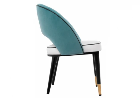 Обеденный стул на металлокаркасе Woodville Bard white / green 11785