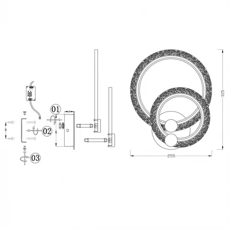 Бра Seven Fires Izeo SF7047/2W-WT