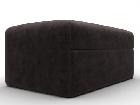 Модуль пуф Лига-060 НПБ (ЛДСП,Брус,Фанера,Велюр/Коричневый) Лига Диванов 129587
