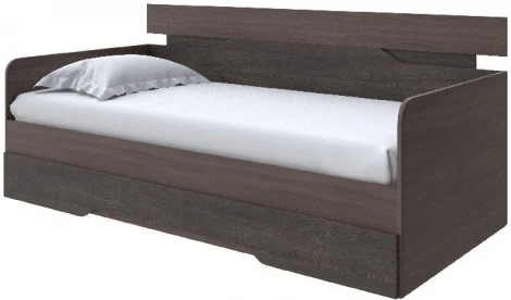 Без бренда Кровать-Софа Milton (ЛДСП Ясень Шимо Темный/Дуб Кантербери) 120x200