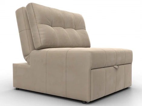 Кресло-кровать Лига-107 (80) (ЛДСП,Брус,Фанера,Велюр/Бежевый) Лига Диванов 134895