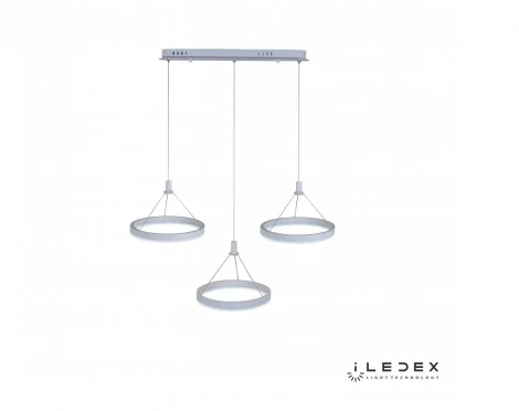 Подвесной светильник iLedex Libra D075-3 WH (220V, пульт управления, на тросе, кольцо)