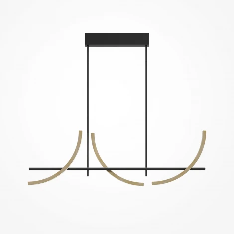 Потолочная светодиодная люстра на штанге Maytoni Wabi MOD428PL-L20BK (220V)