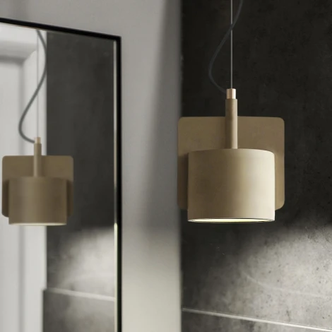 Подвесной бетонный светильник Skovl C Песочный ImperiumLoft Skovl01 (186775-26) (220V, на тросе, круглые)