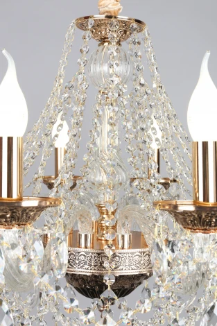 Подвесная люстра Omnilux Gadoni OML-74803-10 (220V, подвески, на цепи, подсвечник, свеча)