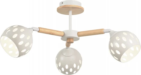 Потолочная люстра на штанге Мелодия Света SL1N SL5691-3 WT+Wood 000067878