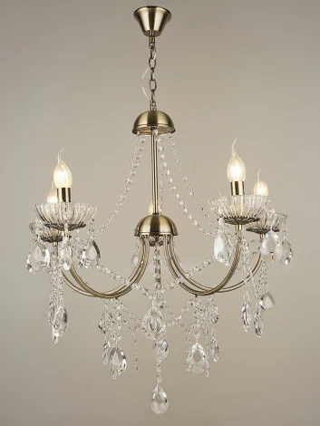 Подвесная люстра Reluce 04458-0.4-05 (220V, подвески, на цепи, подсвечник, свеча)