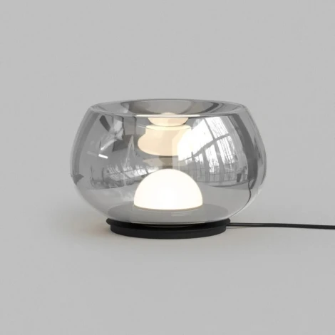 Настольная лампа Denkirs Floa DK6747-BK+SM 8 Вт 3000К металл/стекло черный/дымчатый серый