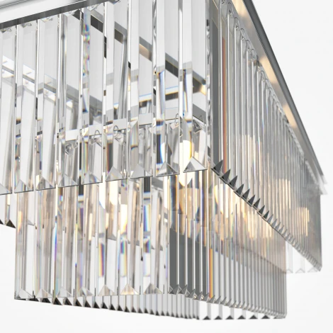 Подвесная люстра Maytoni Revero MOD085PL-08CH (220V, хрусталь, подвески, на цепи)