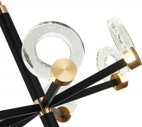 Подвесная люстра Simple Story 1086 1086-LED28PL (220V, хрусталь, на цепи, кольцо)