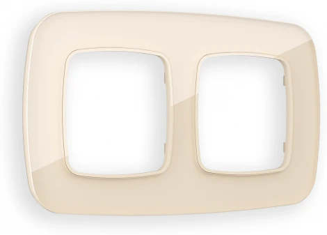 Рамка Ambrella Volt OMEGA Radian (Бежевый Стекло закаленное натуральное) 2-ая OF350302