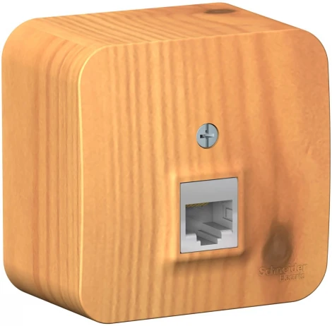 Розетка накладная Ethernet RJ-45 (ясень) Systeme Electric Blanca BLNIA045005