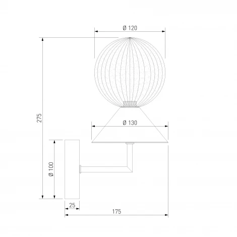 Бра Eurosvet Melon 302002 латунь