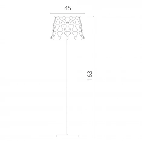 Торшер Divinare Cristallino 1609/02 PN-48