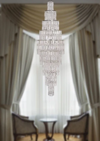 Подвесная люстра каскадная Arti Lampadari Valencia E 1.10.50.501 N (220V, хрусталь)