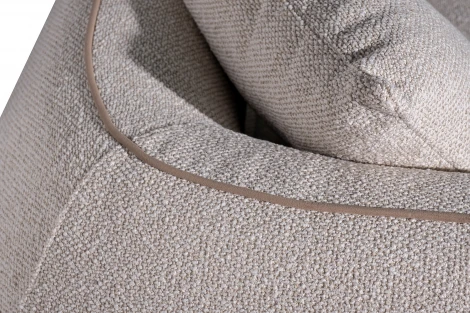 ZW-25003 Диван Амели (Amelia) трехместный букле светлый 253*100*67см с бежевым кантом Garda Decor
