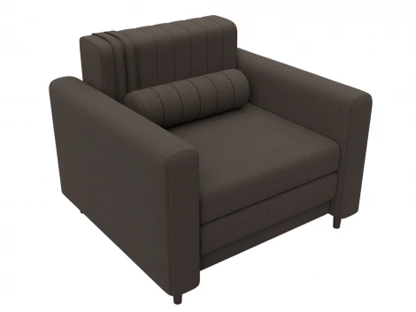 Кресло Лига-070 (ЛДСП,Брус,Фанера/Дерево/Рогожка/Коричневый) Лига Диванов 132543