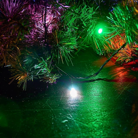 Гирлянда светодиодная, 10м. 100 светодиодов, белый, желтый, зеленый, красный, розовый, синий свет Uniel ULD-S1000-100/DGA MULTI-3 IP20