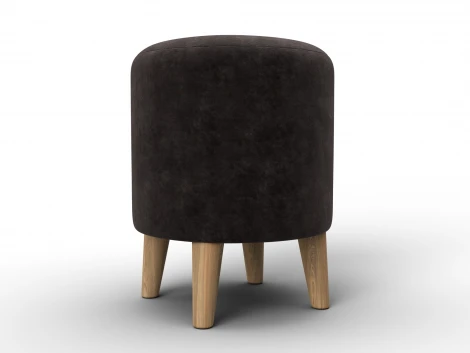 Пуф 002 (ДСП,Фанера/Дерево/Велюр/Коричневый) Лига Диванов 132494