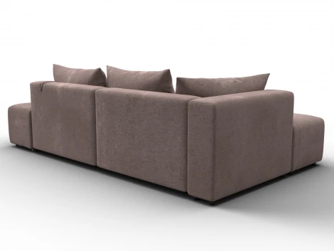 Диван угловой Лига-103 НПБ угол левый (ДСП,Брус,Фанера,Велюр/Бежевый) Лига Диванов 134805L