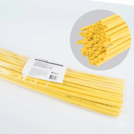 Трубка термоусадочная 5,0/2,5 мм длина 100 см. (желтый) Stekker 50265