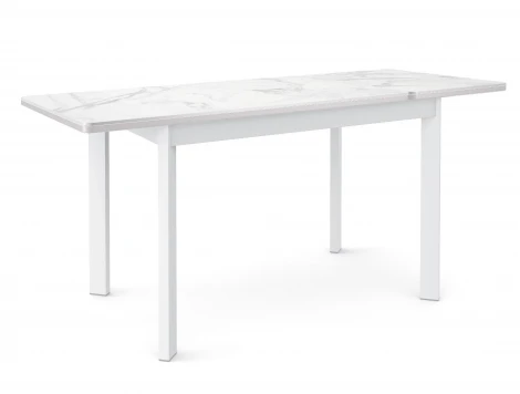 Стол DikLine LK110 Керамика Белый мрамор/подстолье белое/опоры белые арт.00-00073630