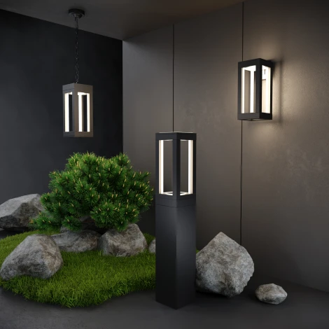 Настенный светильник уличный Elektrostandard Frame 1527 TECHNO LED черный (220V, IP54)