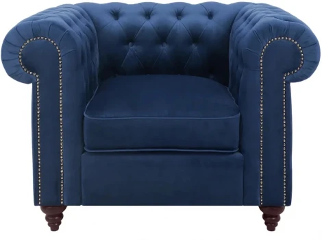 Кресло Chester Classic ОГОГО (арт.665408), (Ткань/Синий)