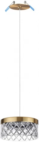 Подвесной светильник Odeon Light Fivre 5032/6L античн.бронза/металл/акрил LED 6W 4000K 497лм (220V, на проводе, круглые)