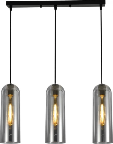 Подвесной светильник Escada Damask 10195/3S Smoke 3x40Вт E27, металл/стекло, дымчатый (220V, на проводе)