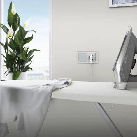 Умный сенсорный выключатель двухклавишный (серебряный) Werkel W4520606 (a048324)