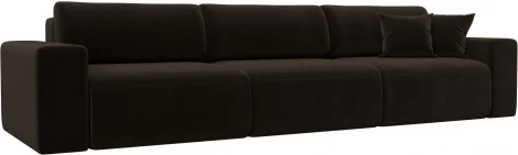 Диван прямой Лига-036 НПБ Классик Лонг (Коричневый/Микровельвет) Лига Диванов арт.121315