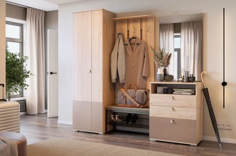 Вешалка Реал 1 Mebelson (ЛДСП/Дуб крафт золотой) арт.PR-0029.2553