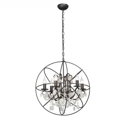 Подвесная люстра Vitaluce V4387-1/6 (220V, на цепи, свеча, шар)