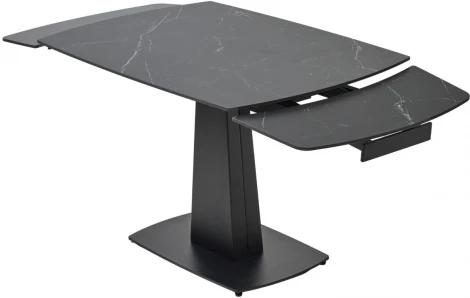 Стол M-City BALDE 120 MATT BLACK MARBLE SOLID CERAMIC / BLACK