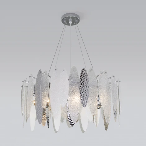 Подвесная люстра Wi-Fi Bogate's Canaria 324/8 (220V, управление смартфоном, голосовое управление, умный дом - Minimir Home, Алиса, Маруся, Салют, на тросе, круглые)