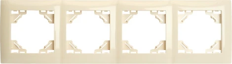 Рамка на 4 поста (слоновая кость) Stekker Эрна Элегант 49669