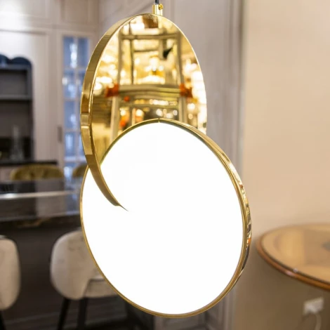 Подвесной светильник L'Arte Luce Eclisso L41001.92 Brushed champagne gold (LED, 220V, на проводе, круглые)