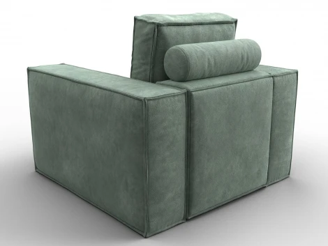 Кресло Лига-081 НПБ (ДСП,Велюр/Зеленый) Лига Диванов 134979