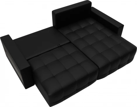 Диван угловой с полками Лига-053 НПБ Лига Диванов (Экокожа) арт.128943