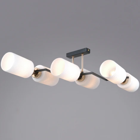 Потолочная люстра на штанге ILLUMICO IL0809-6ASQ-25 BK AB NAPLES (220V)