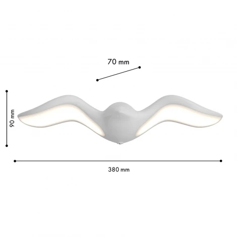 Настенный уличный светильник светодиодный Favourite Larus 4845-2W LEDx12W 3000K IP65